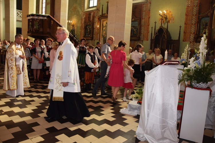 Powitanie ikony MB Częstochowskiej w Kompinie