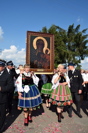 Powitanie ikony MB Częstochowskiej w Kompinie