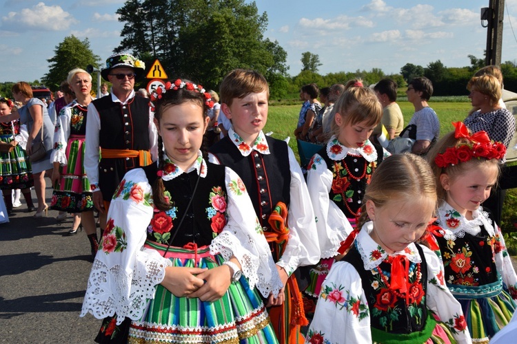 Powitanie ikony MB Częstochowskiej w Kompinie