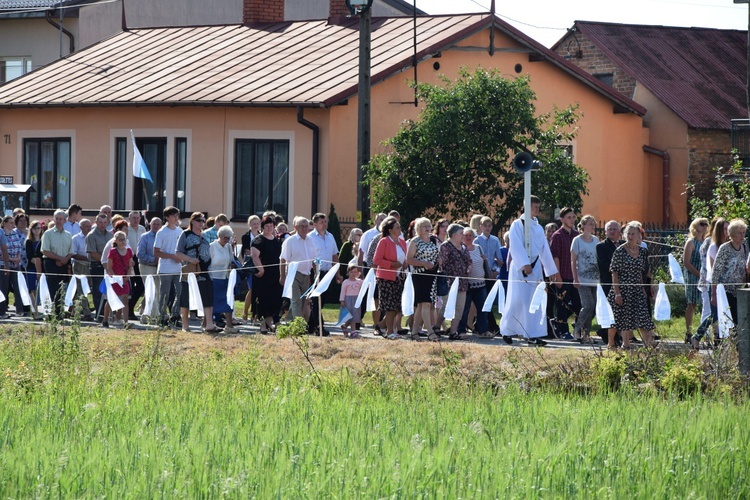 Powitanie ikony MB Częstochowskiej w Kompinie