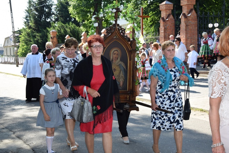 Powitanie ikony MB Częstochowskiej w Kompinie