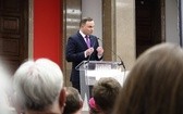 Andrzej Duda na wystawie "#dziedzictwo"