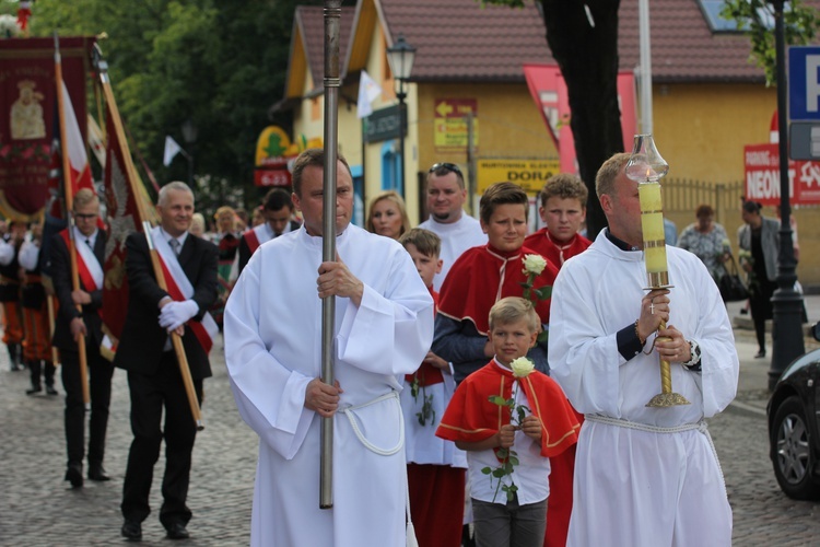 Powitanie ikony MB Częstochowskiej w katedrze łowickiej