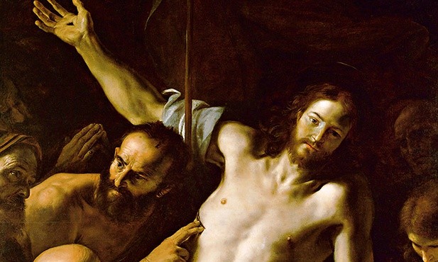 Mattia PretiNiedowiarstwo  św. Tomasza olej na płótnie 1656–1660Kunsthistorisches Museum,Wiedeń