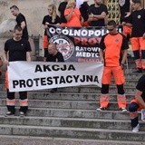 Protest ratowników medycznych w Katowicach