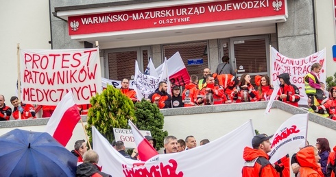 Protest ratowników medycznych