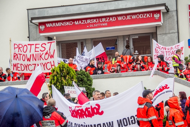 Protest ratowników medycznych