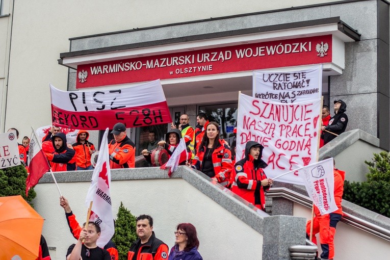 Protest ratowników medycznych