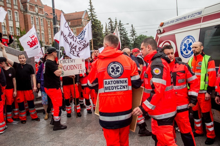 Protest ratowników medycznych