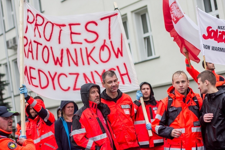 Protest ratowników medycznych