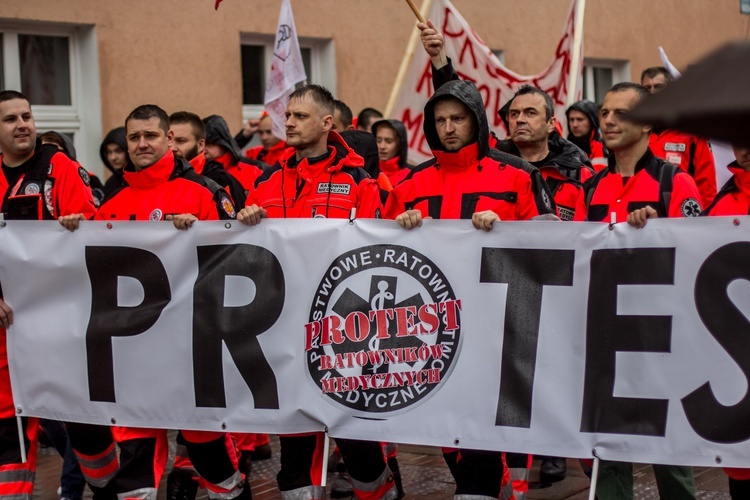 Protest ratowników medycznych