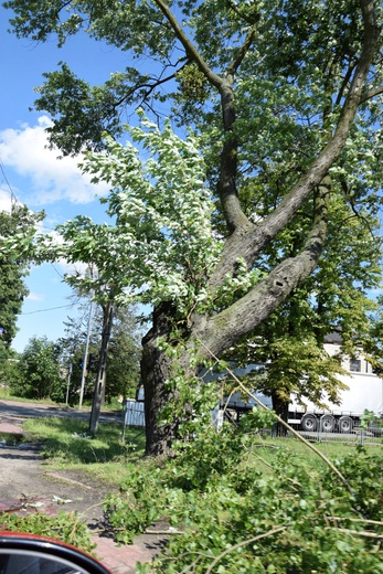 Skutki burz na Mazowszu