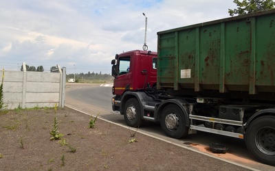 Kontrola ciężarówek w Bobrku