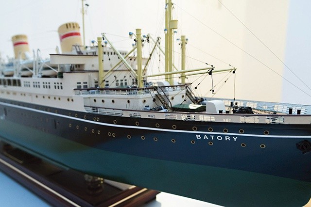 Model transatlantyku „Batory” ze zbiorów Muzeum Miasta Gdyni.
