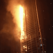 Groźny pożar apartamentowca w Dubaju