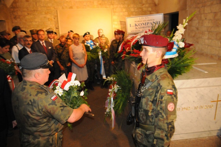 Uczestnicy 52. Marszu Szlakiem I Kompanii Kadrowej na Wawelu