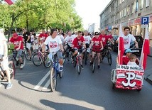 ▲	W rajdzie udział wzięło około tysiąca rowerzystów.