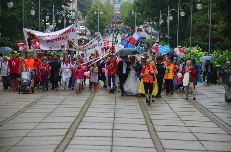 Wejście pielgrzymów na Jasną Górę