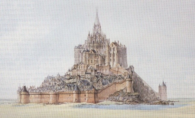 Francja: piesi pielgrzymi na Mont Saint-Michel