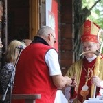 Msza św. w leśnej kaplicy na Baraniej Cisieckiej