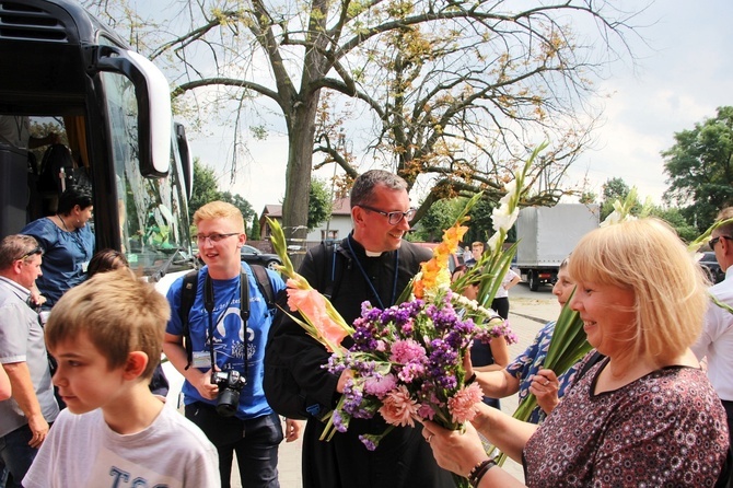 Powrót pielgrzymów do Głowna