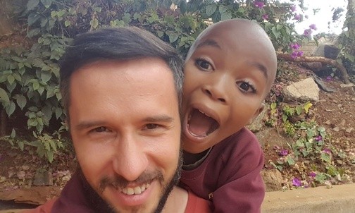 Błażej ze swoiim "adoptowanym synem" Barackiem
