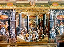 Rafael
(Raffaello Santi,
zwany też Sanzio)
Chrzest Konstantyna
fresk, 1517–1524
Pałac Apostolski, Watykan