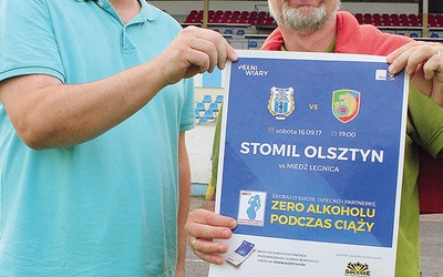 Stomil Olsztyn – Miedź Legnica, na ten mecz była przygotowana specjalna oprawa, wpisująca się w kampanię FAS.
