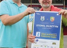 Stomil Olsztyn – Miedź Legnica, na ten mecz była przygotowana specjalna oprawa, wpisująca się w kampanię FAS.