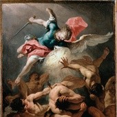 Sebastiano Ricci "Strącenie zbuntowanych aniołów", olej na płótnie, ok. 1720, Galeria Dulwich, Londyn