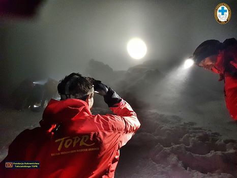 Akcja TOPR pod Zawratem - ostra zima w Tatrach
