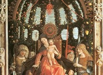 Andrea Mantegna "Matka Boża Zwycięska", tempera na płótnie, 1496, Luwr, Paryż