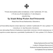 Program uroczystości pogrzebowych śp. bpa W. Świerzawskiego