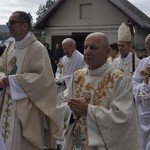 Święci Jan Paweł II i Maksymilian Kolbe w Muszynie