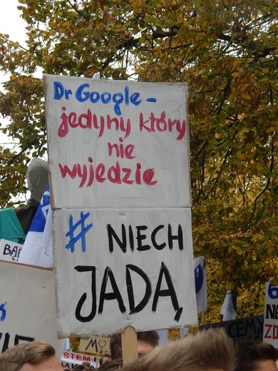 Protest lekarzy rezydentów w Warszawie