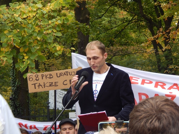 Protest lekarzy rezydentów w Warszawie