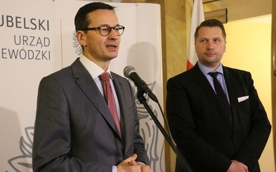 Konferencja prasowa z udziałem ministra Mateusza Morawieckiego i wojewody lubelskiego