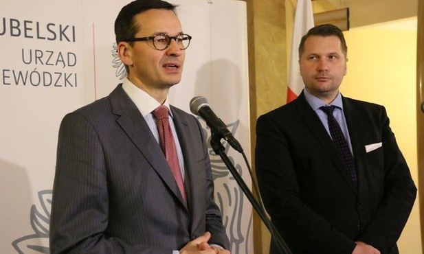 Konferencja prasowa z udziałem ministra Mateusza Morawieckiego i wojewody lubelskiego