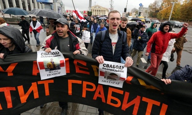 Protest w Mińsku