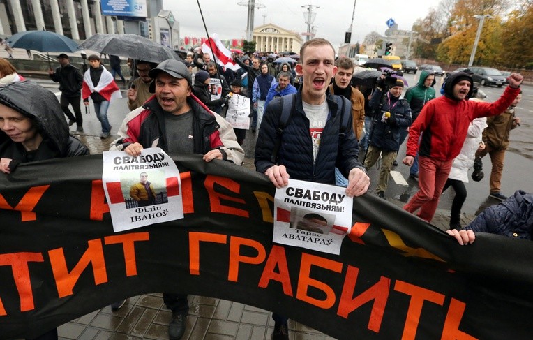 Protest w Mińsku