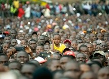 Tłumy na wiecu przedwyborczym.
18.10.2017  Nairobi, Kenia