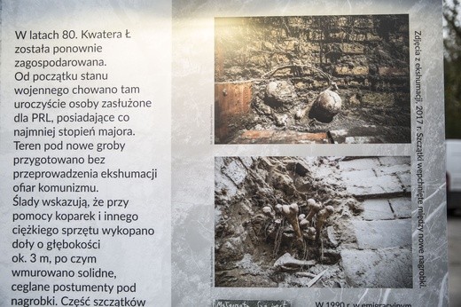 Ekshumacje na Łączce. Wystawa