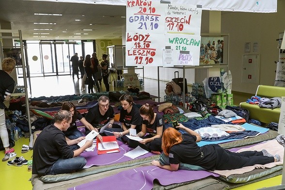 Protest rezydentów  w Dziecięcym Szpitalu Klinicznym w Warszawie.