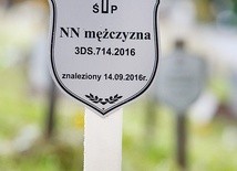 ▲	Grób osoby bezdomnej  na cmentarzu  przy ul. Murckowskiej w Katowicach.