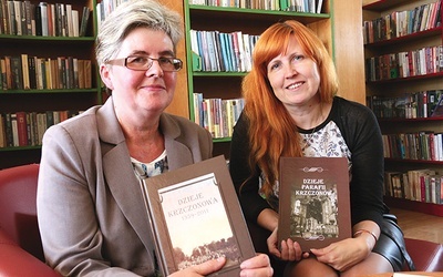 ▲	Teresa Gutek i Anna Kamińska – współautorki monografii o miejscowości i parafii Krzczonów.