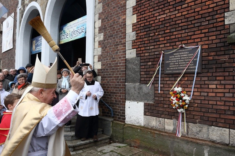 Poświęcenie wieży kościoła w Prokocimiu