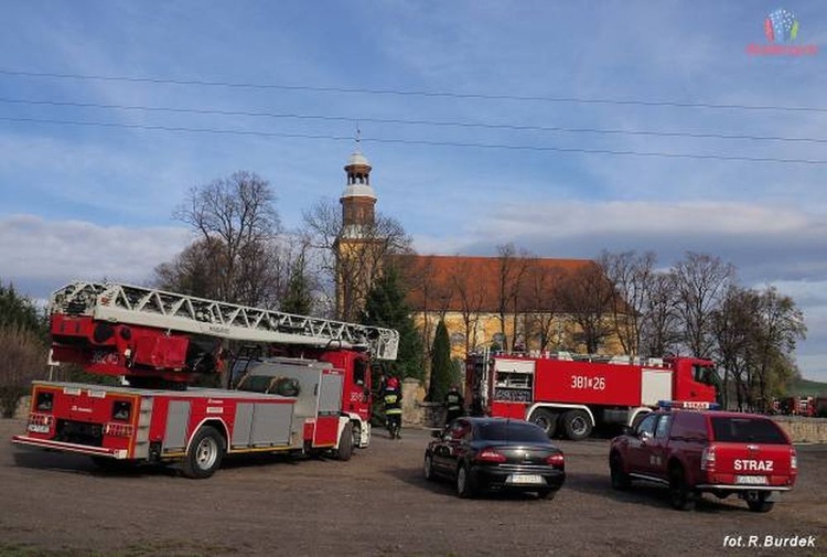 Ćwiczenia przeciwpożarowe w kościele