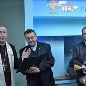 Bp Anndrzej Jeż podczas błogosławieństwa biura DDPT ITER