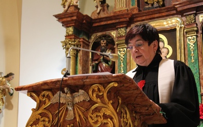 Pani proboszcz  Olga Libalova z Kościóła Husyckiego w  Hronovie, na spotkaniu ekumenicznym