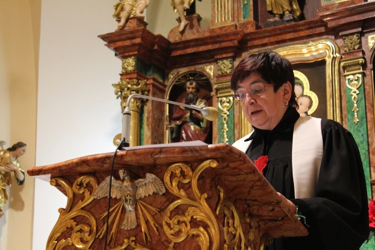 Pani proboszcz  Olga Libalova z Kościóła Husyckiego w  Hronovie, na spotkaniu ekumenicznym